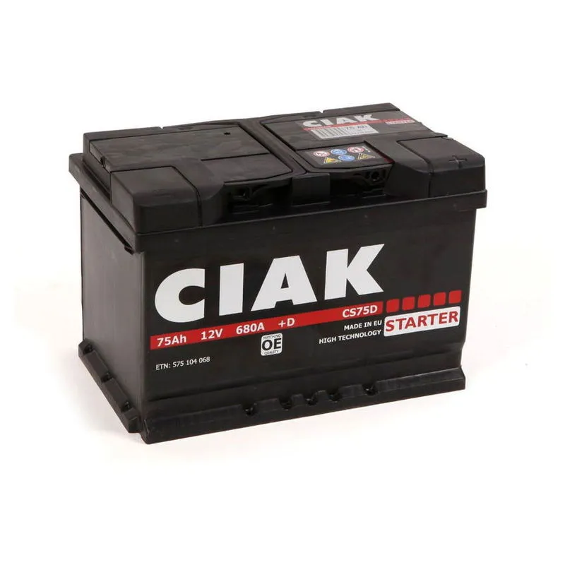 Akumulator CIAK Starter 12 V 75 Ah +L