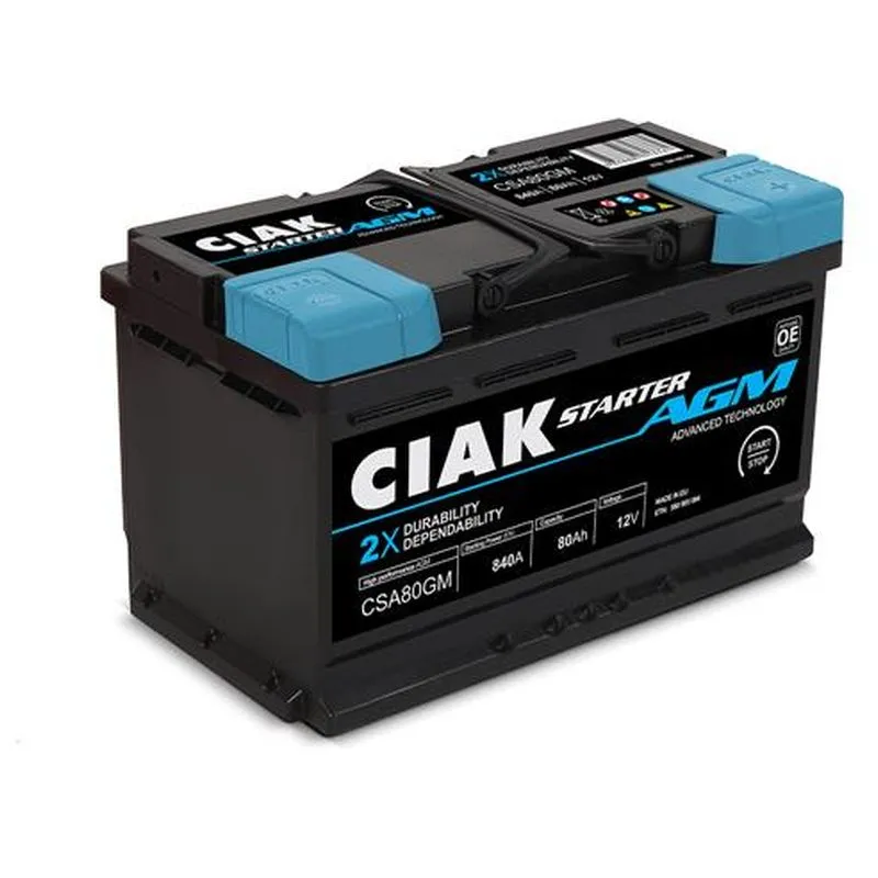 Akumulator CIAK Starter AGM 12 V 80 Ah +D