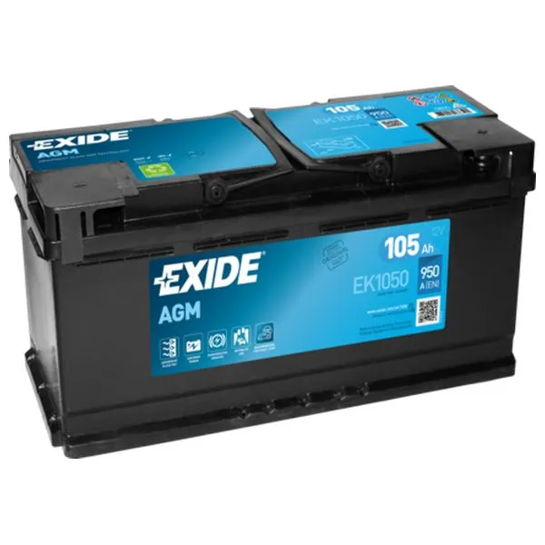 Akumulator EXIDE AGM Start&Stop 12 V 105 Ah +D