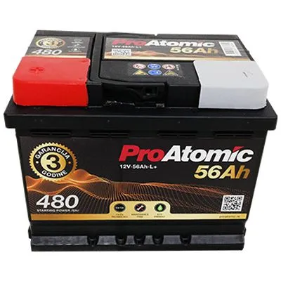 Akumulator PROATOMIC 12V 56 Ah +L