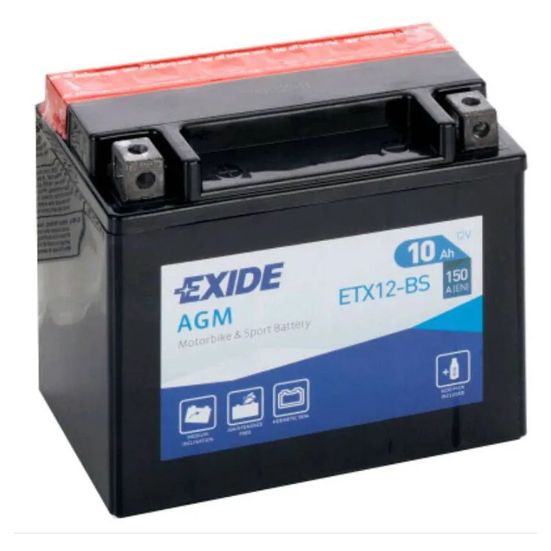 Akumulator za motocikl EXIDE Moto 12 V 10 Ah crni +L
