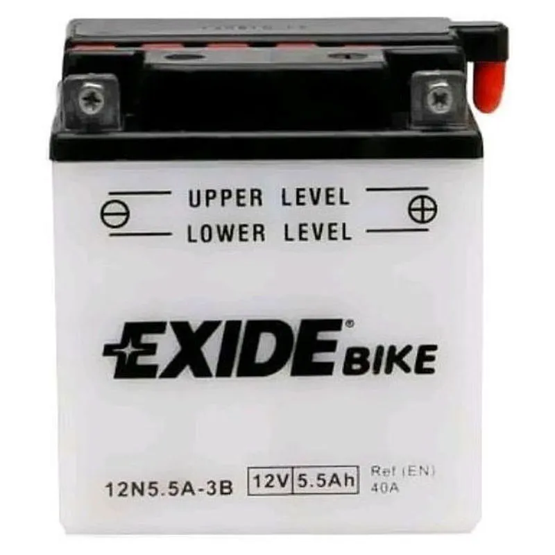 Akumulator za motocikl EXIDE Moto 12 V 5.5 Ah beli +D