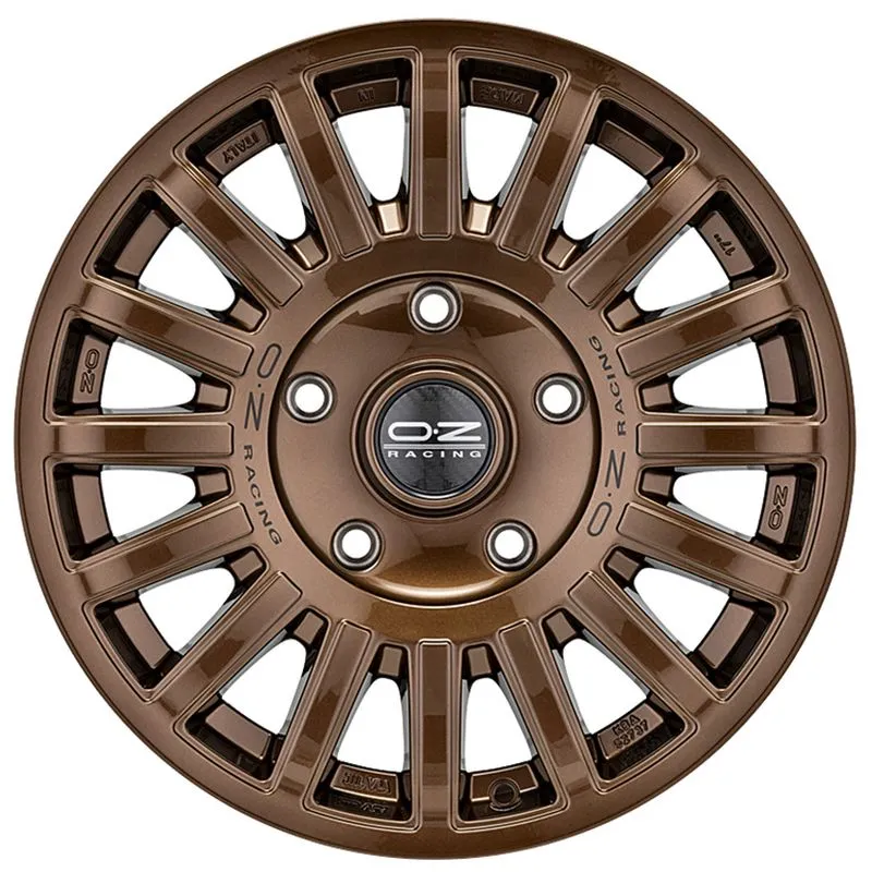 Alu felna 18x8,5J 6/114,3 ET40 66,1 OZ Rally Raid Gloss - Bronze Black Lettering