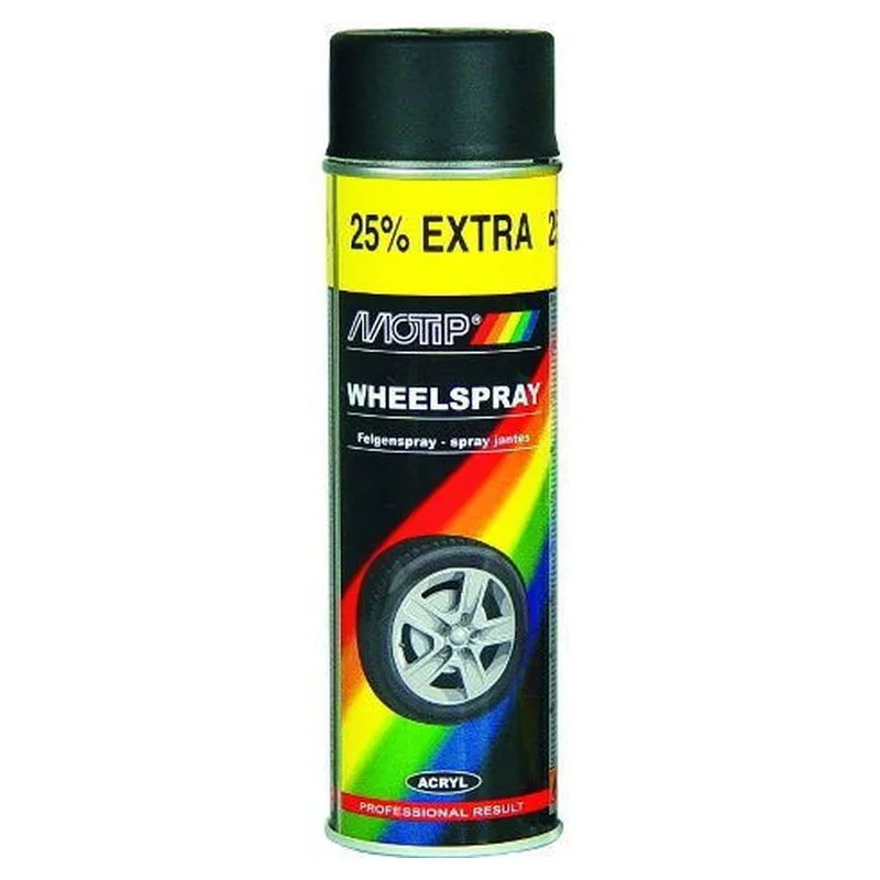 Boja za felne MOTIP 500 mL - crna mat