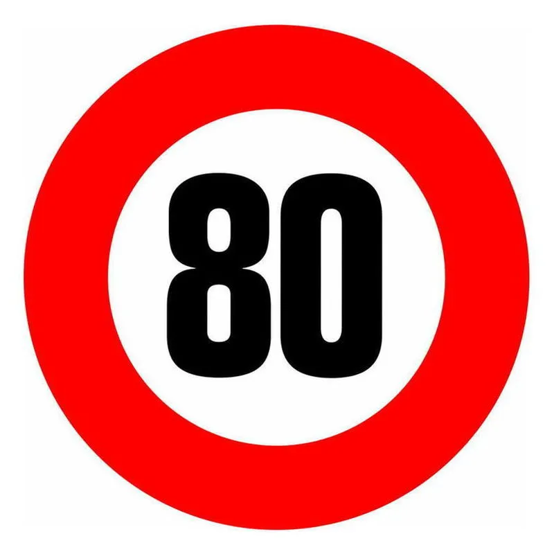 Nalepnica ograničenje brzine - 80 - 160mm