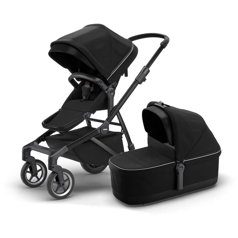 THULE Sleek set dečija kolica i kolevka - Midnight Black on Black