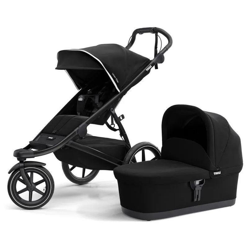 THULE Urban Glide set dečija kolica i kolevka - Black on black