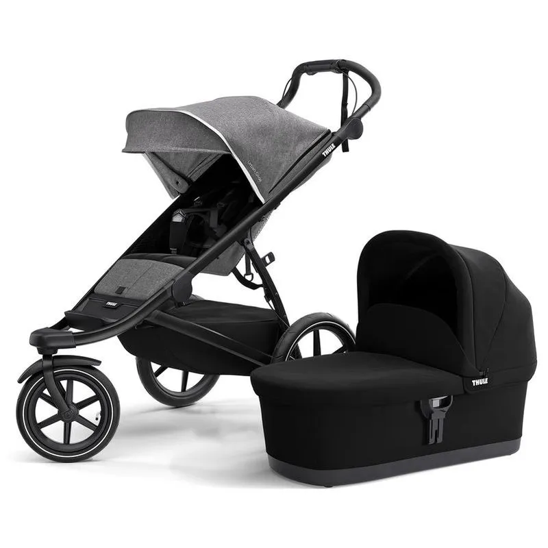 THULE Urban Glide set dečija kolica i kolevka - Grey melange on Black
