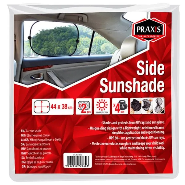 Štitnik od sunca bočni crni PRAXIS