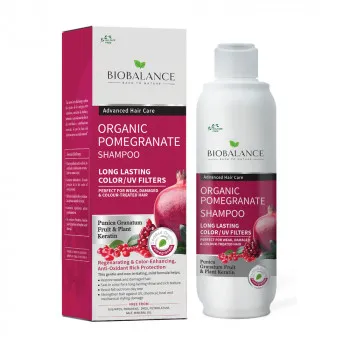 BIOBALANCE Organic Pomegranate Shampoo for Weak Damaged & Colored Hair 330 ml