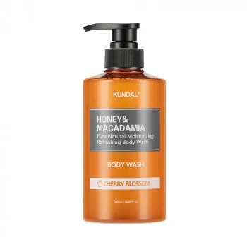 KUNDAL Honey&amp;Macadamia Pure Body Wash 500ml Cherry Blossom
