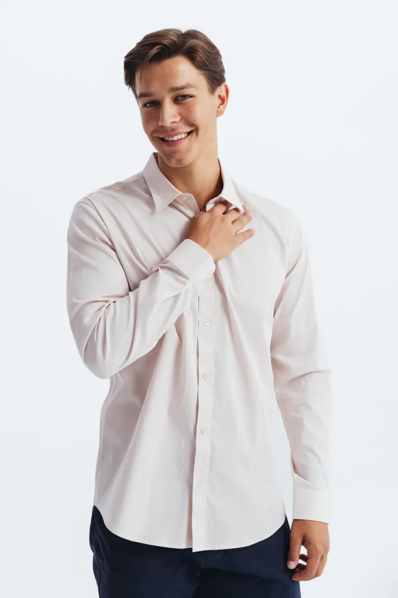 Bež muška slim fit košulja