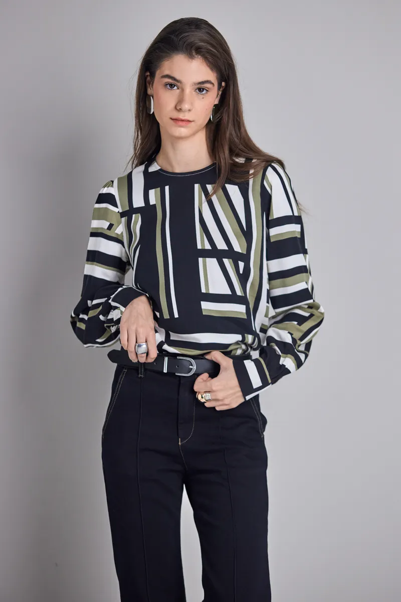  Bluza sa prugastim printom