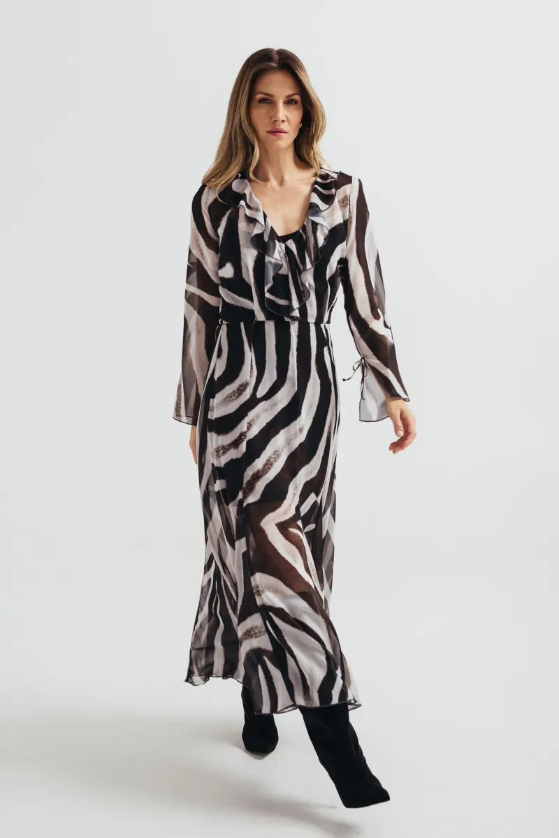 Elegantna zebra haljina