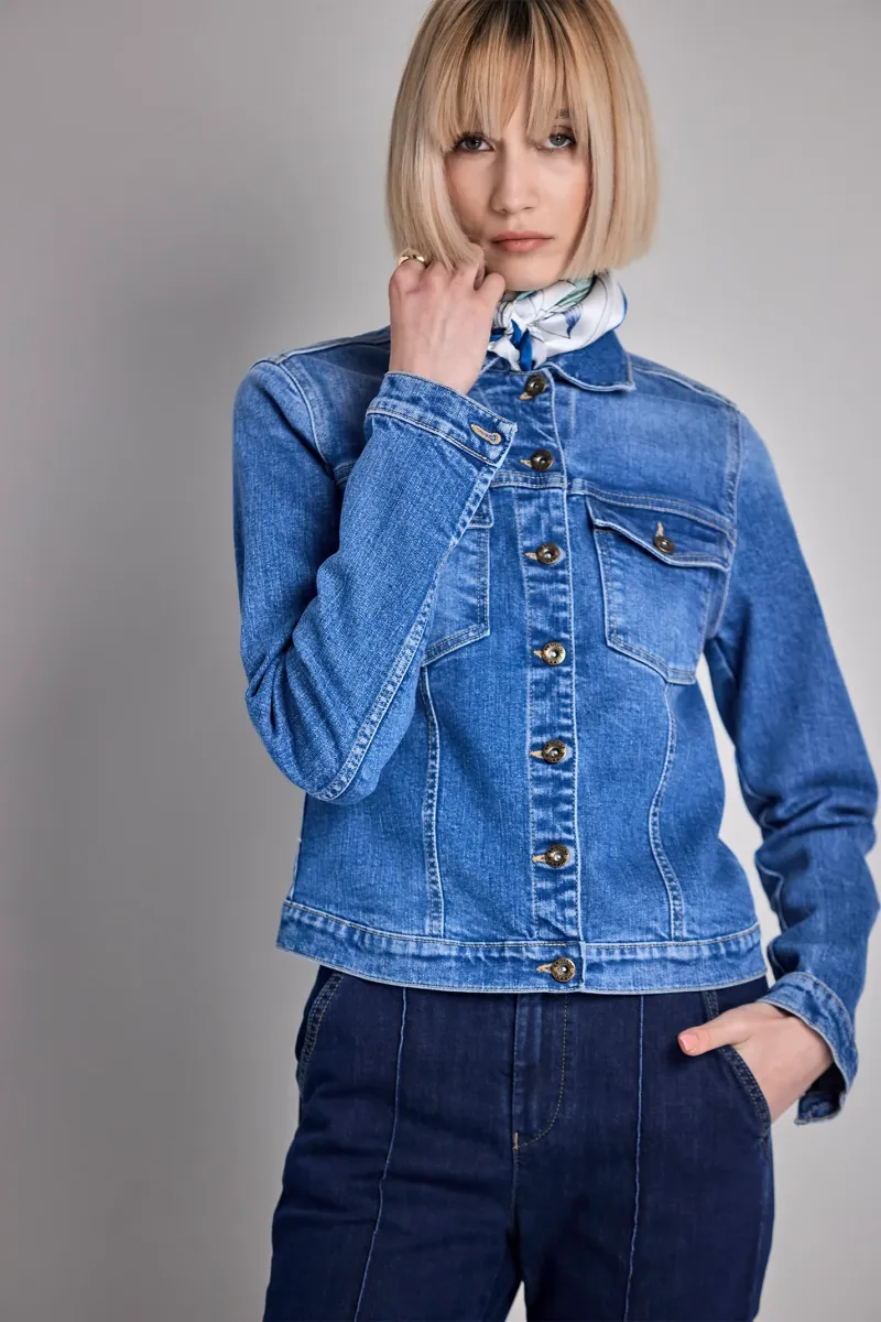 Ženska denim jakna slim kroja