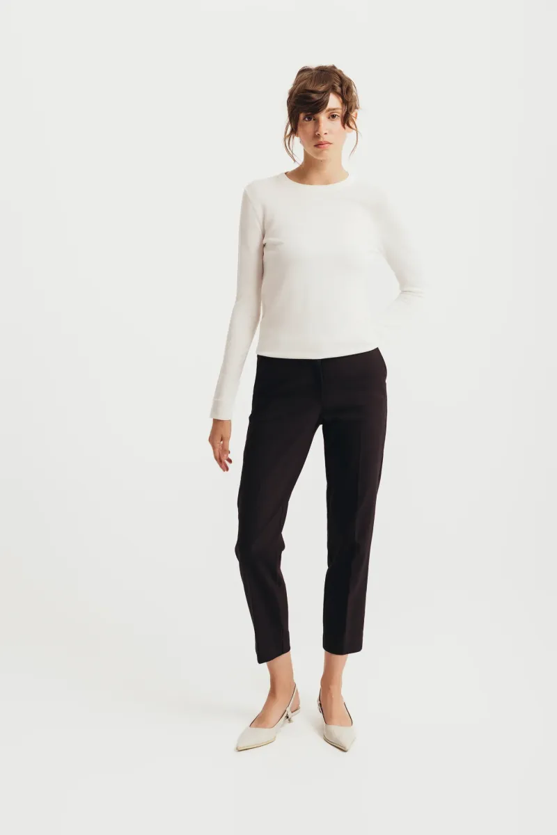 Ženske crne elegantne pantalone