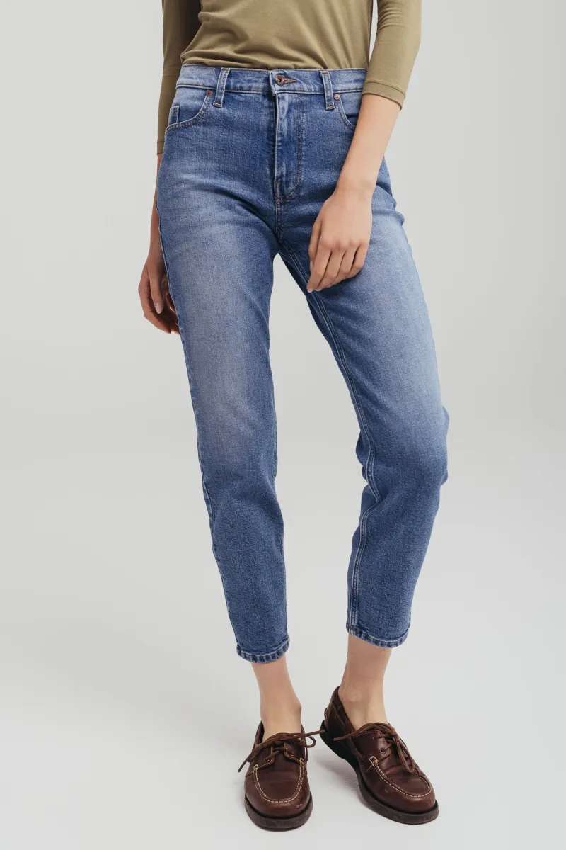 Ženske mom fit farmerice visokog struka sa suženim nogavicama -model 213