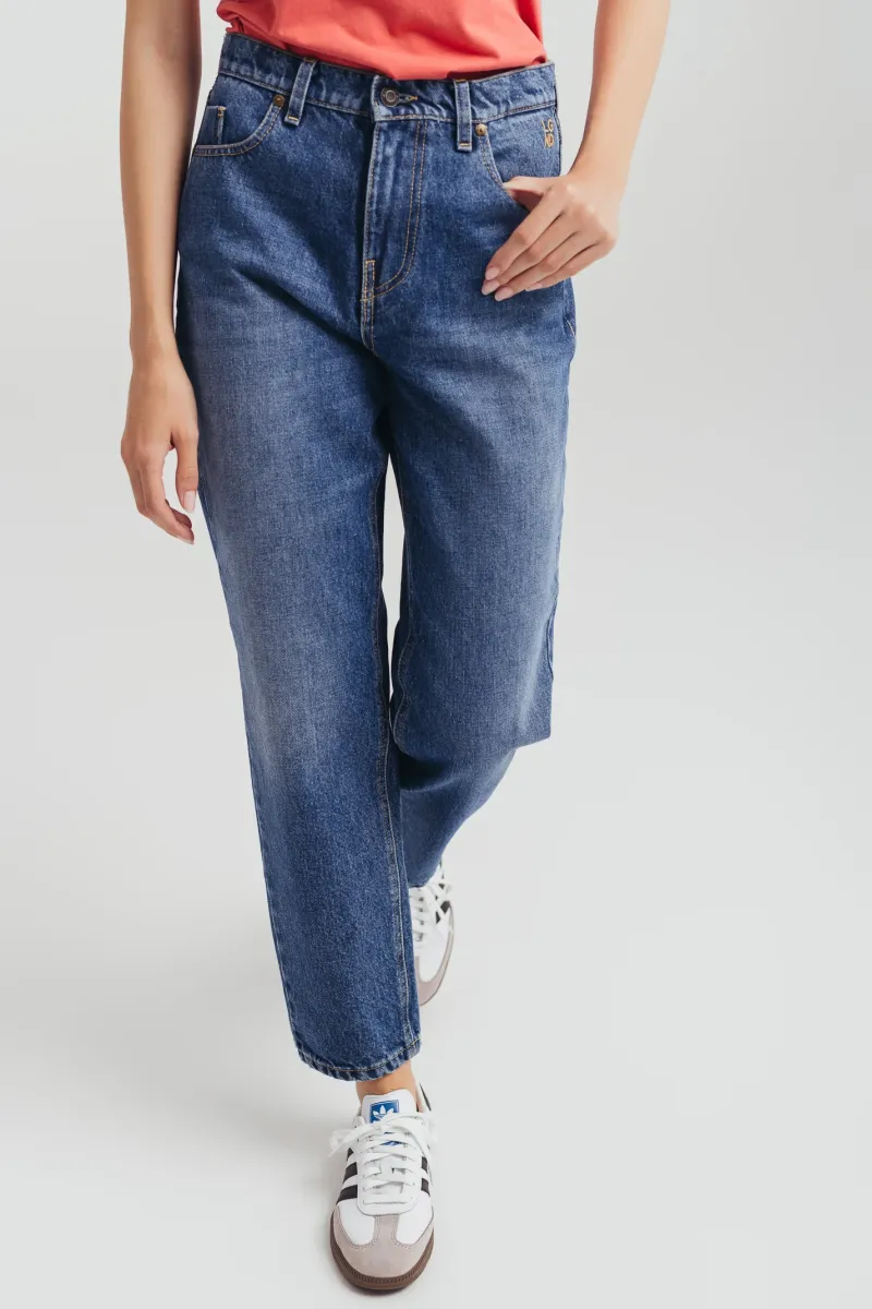 Ženske mom fit farmerke sa visokim strukom-model 214