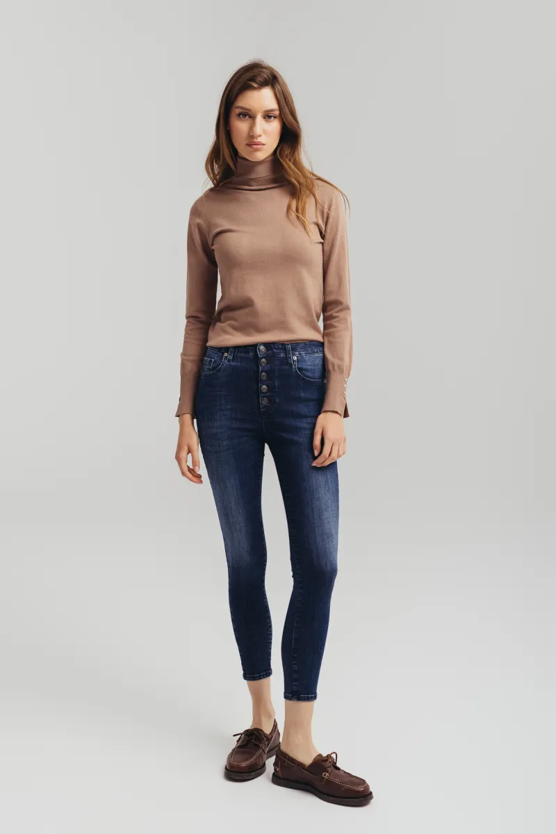 Ženske skinny farmerice dubokog struka sa uskim nogavicama -model 222