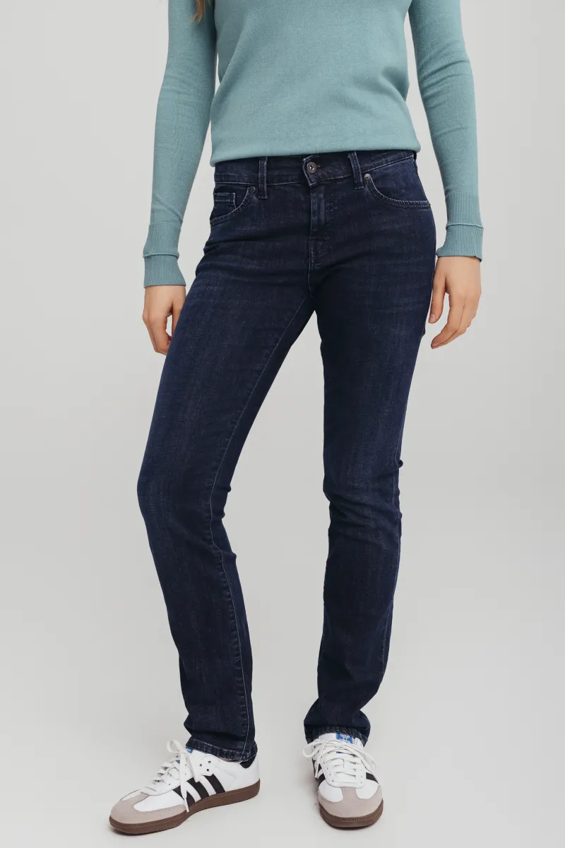 Ženske slim fit farmerice sa ravnim nogavicama i srednjim strukom-model 202