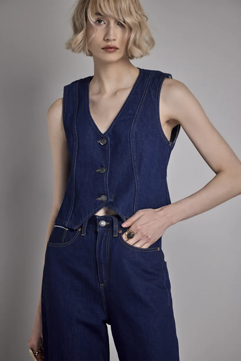 Ženski jeans prsluk