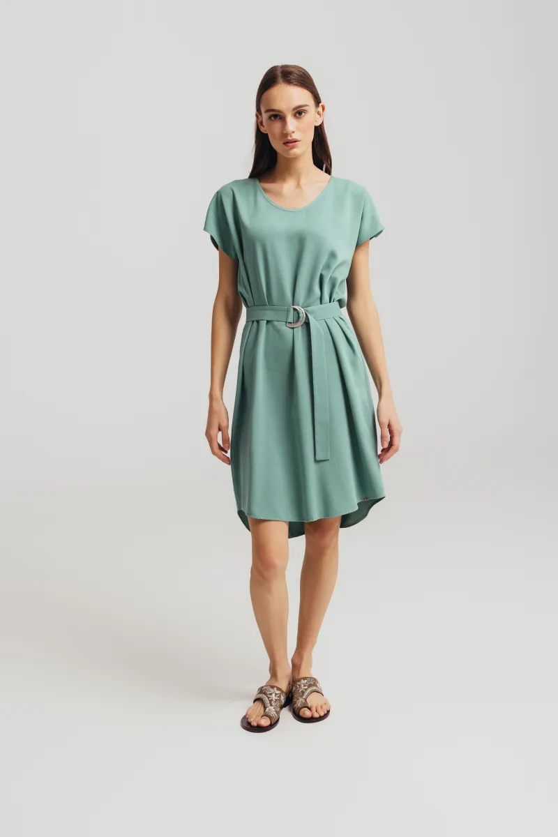 Mint zelena  haljina sa kratkim rukavima