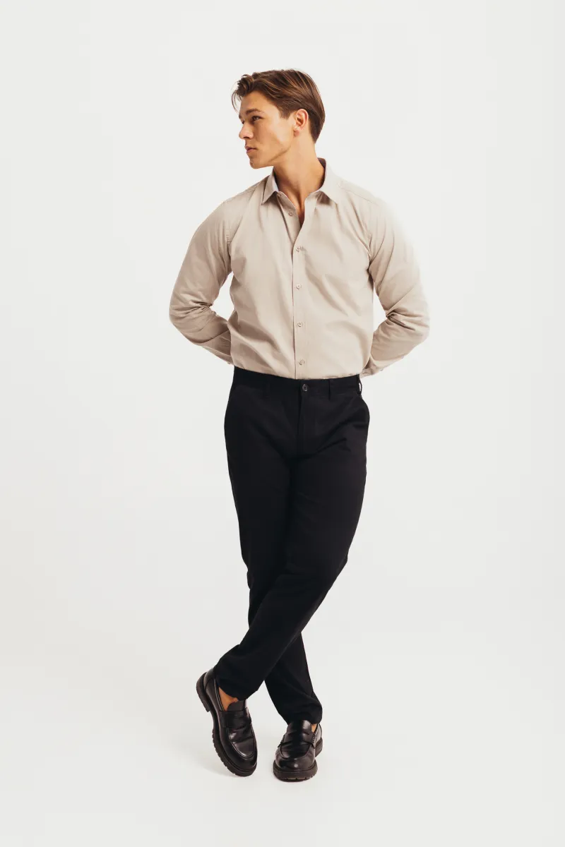 Muška bež košulja-slim fit model