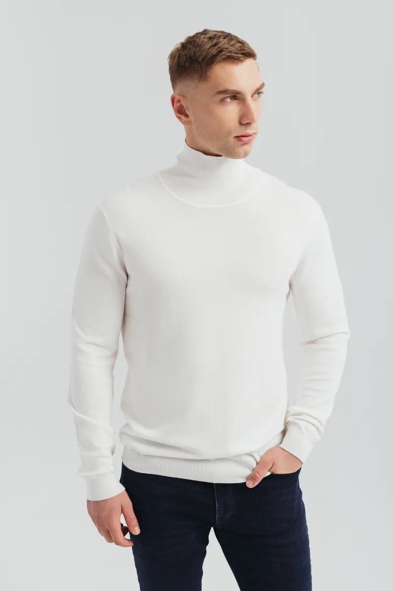 Muška bela regular fit rolka