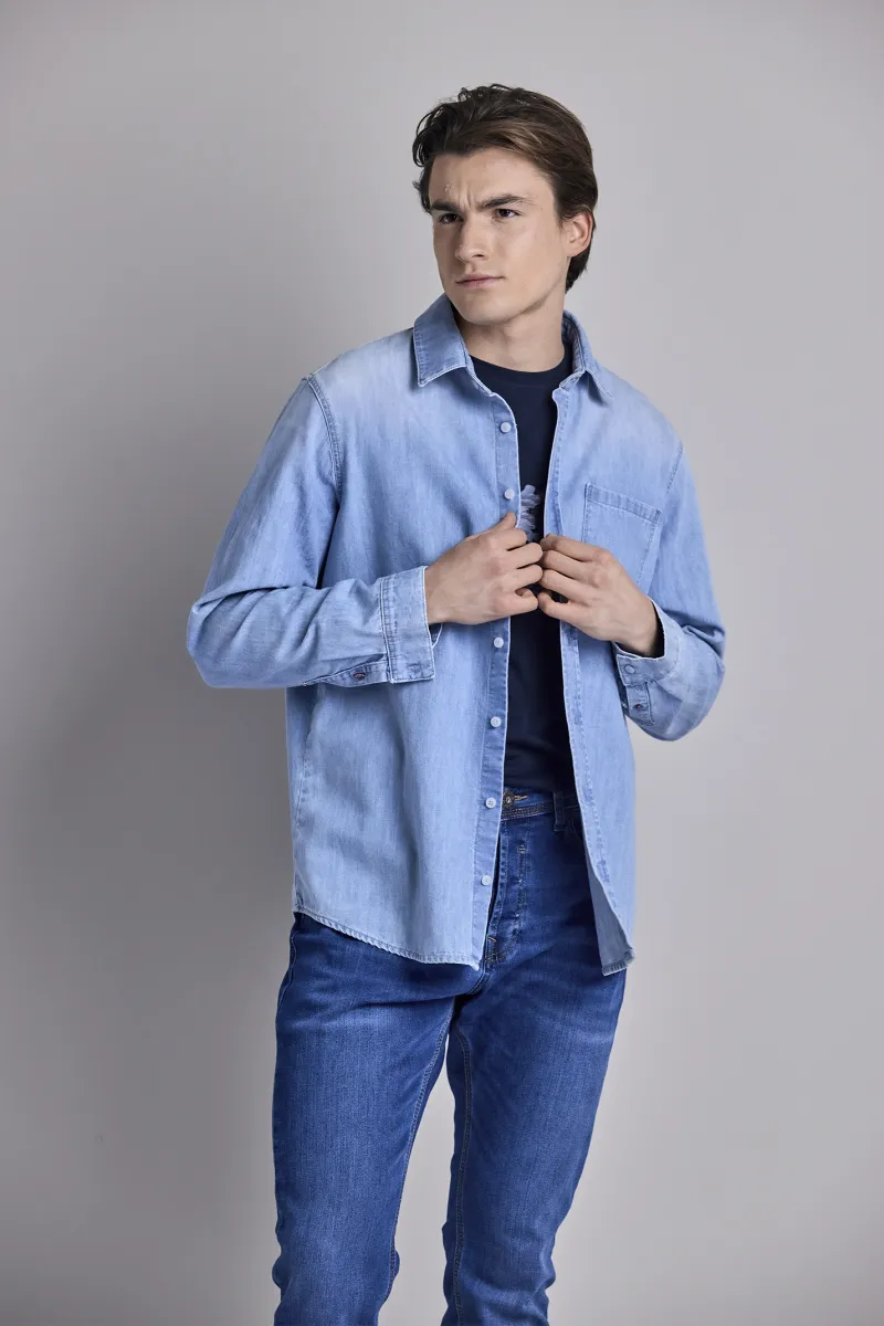 Muška jeans košulja regular kroja