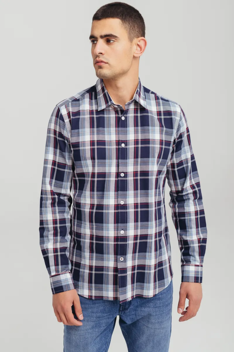 Muška karirana košulja regular fit kroja