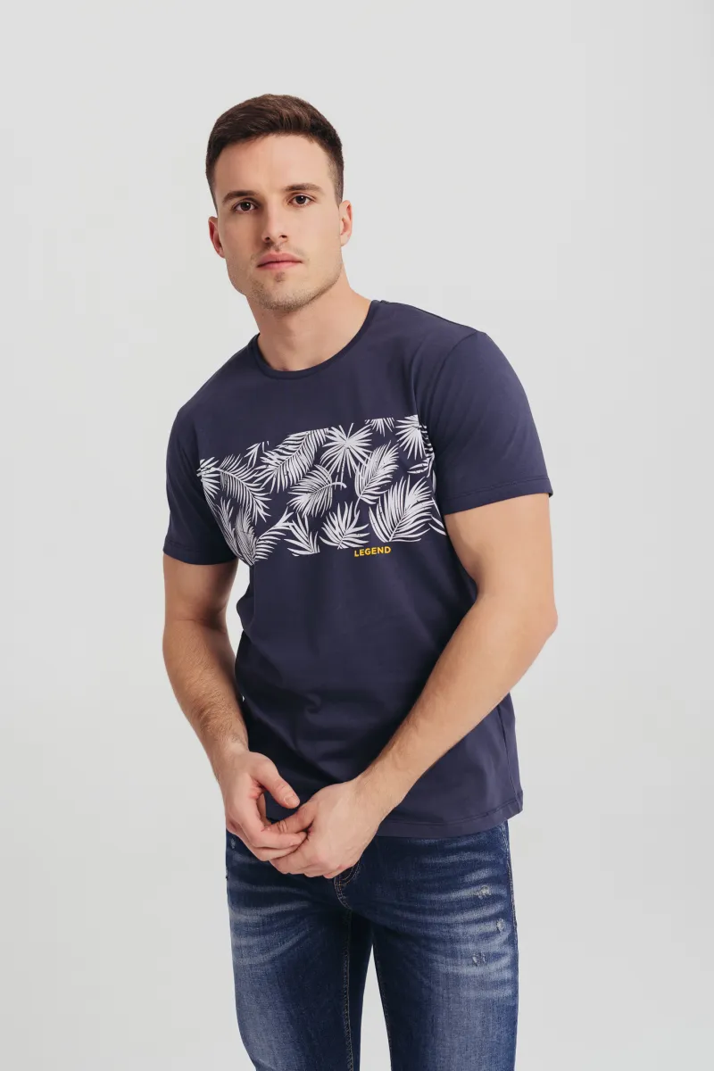Muška majica sa printom tropskih listova