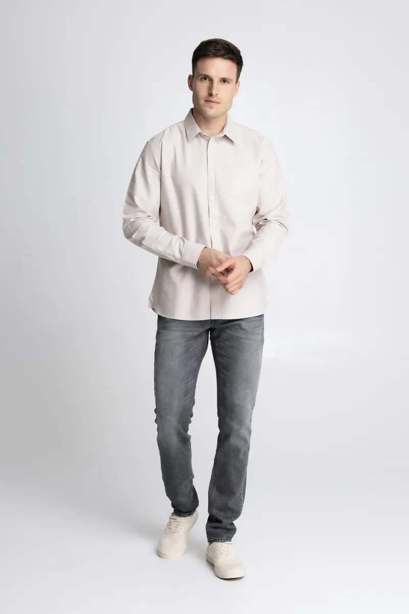 Muška regular fit bež košulja