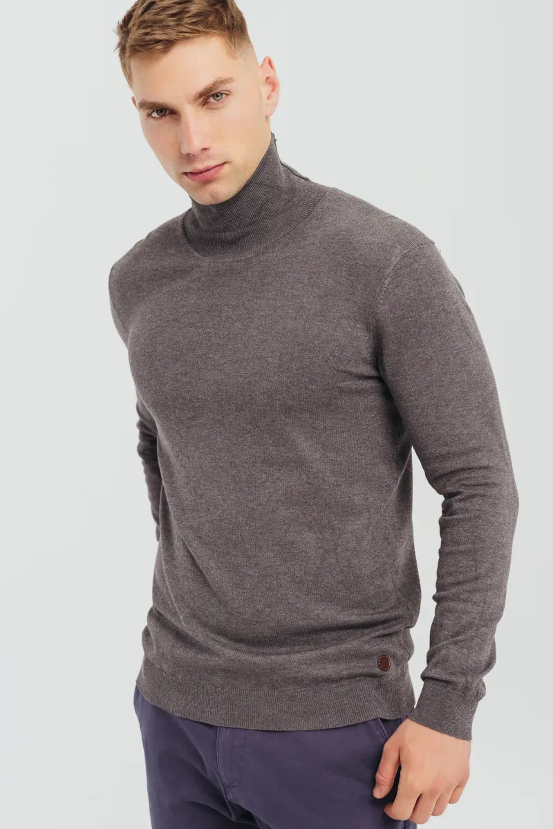 Muška siva slim fit rolka