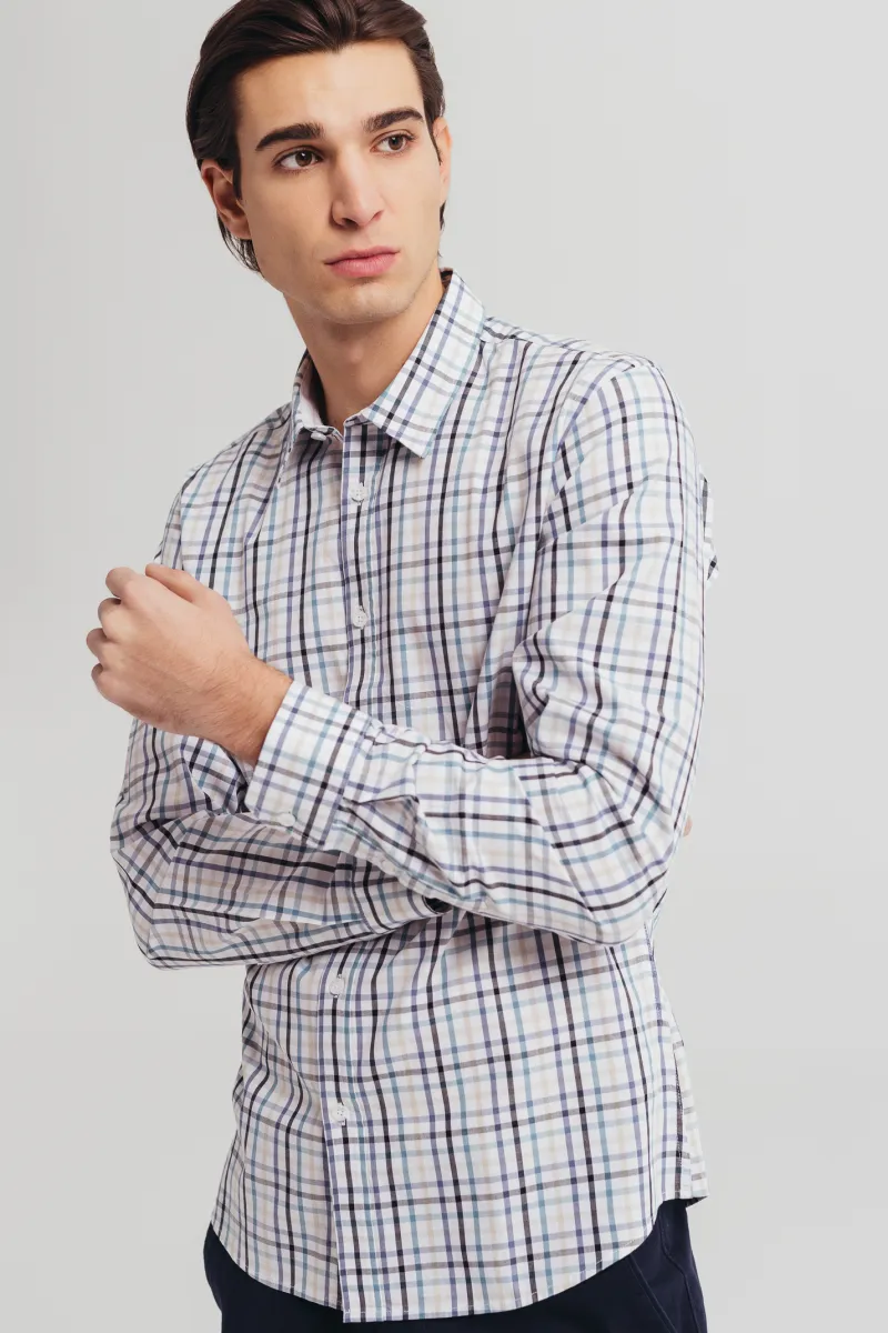 Muška slim fit karirana košulja