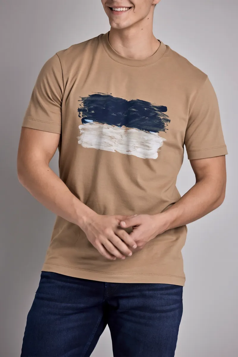 Muška slim fit pamučna majica sa printom