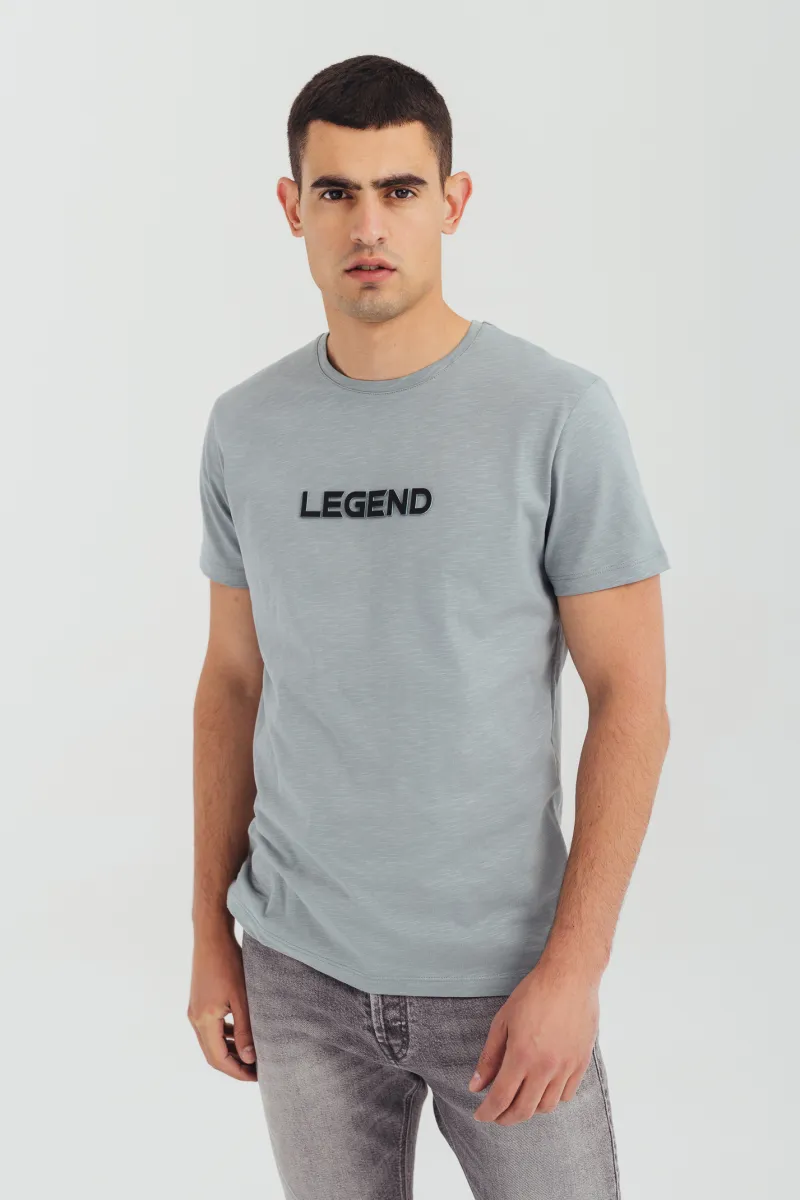 Muška svetlo plava pamučna majica sa Legend printom