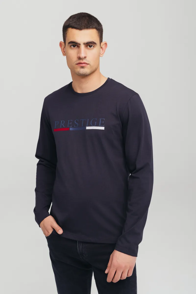 Muška teget majica sa printom