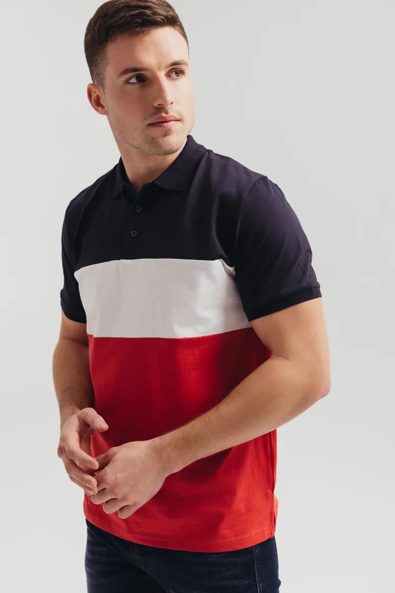 Muška trobojna polo majica