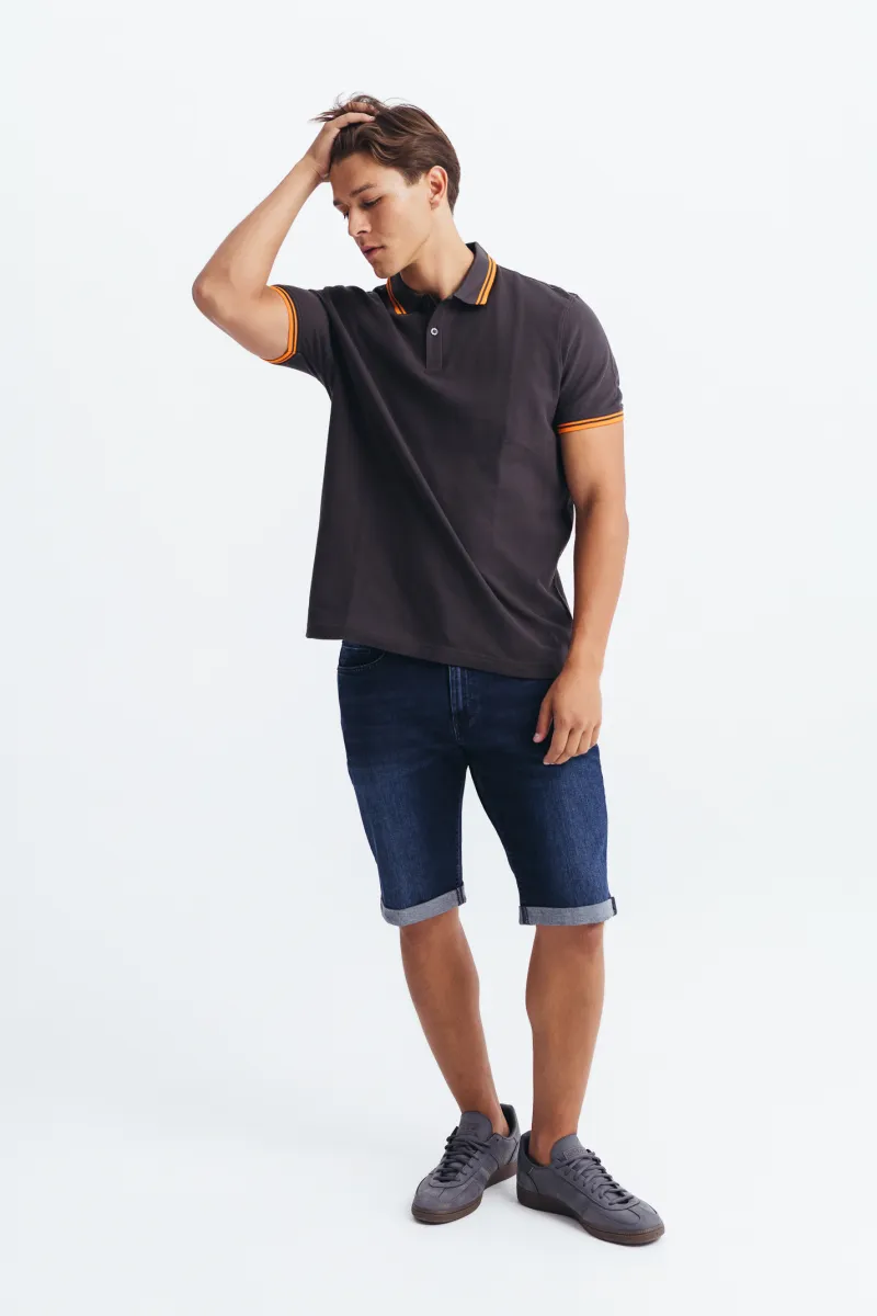 Muške jeans bermude tamno plave boje