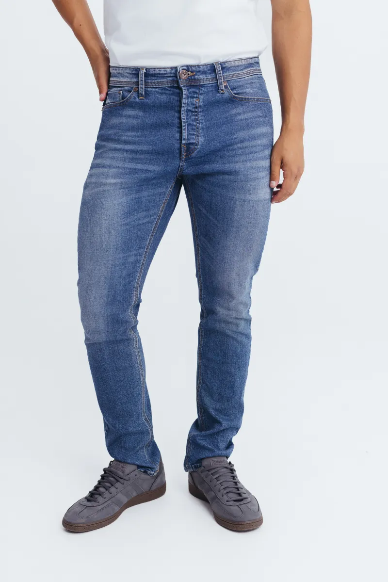 Muške skinny fit farmerke plave boje medium struk -model 115