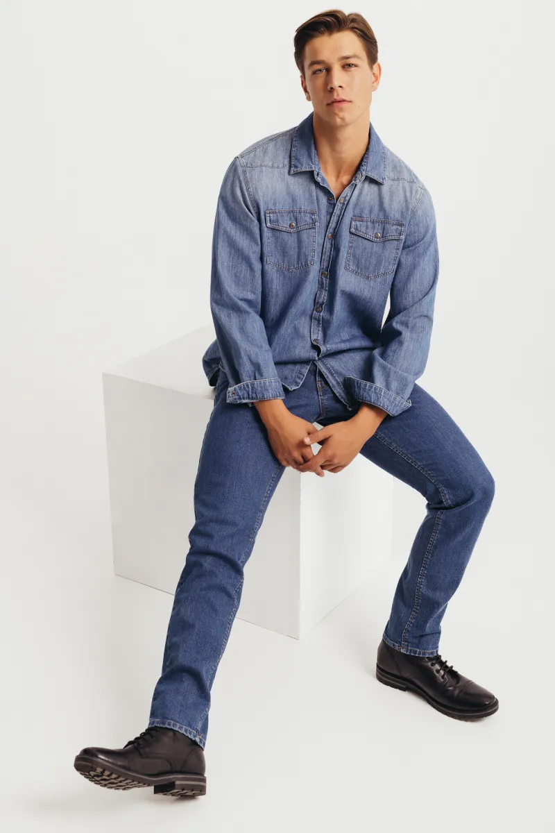 Muške slim fit farmerke sa suženim nogavicama -model 106