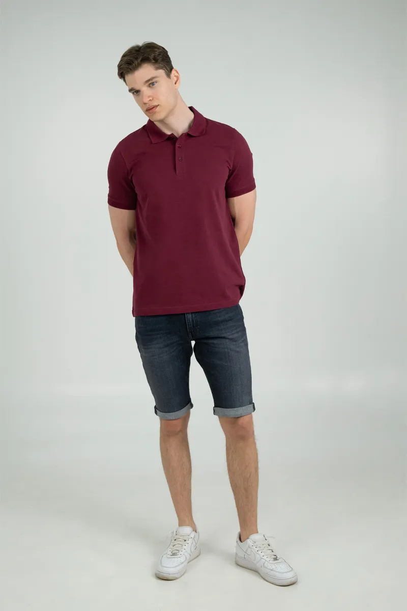 Muške tamno plave slim fit teksas bermude sa podvrnutim nogavicama
