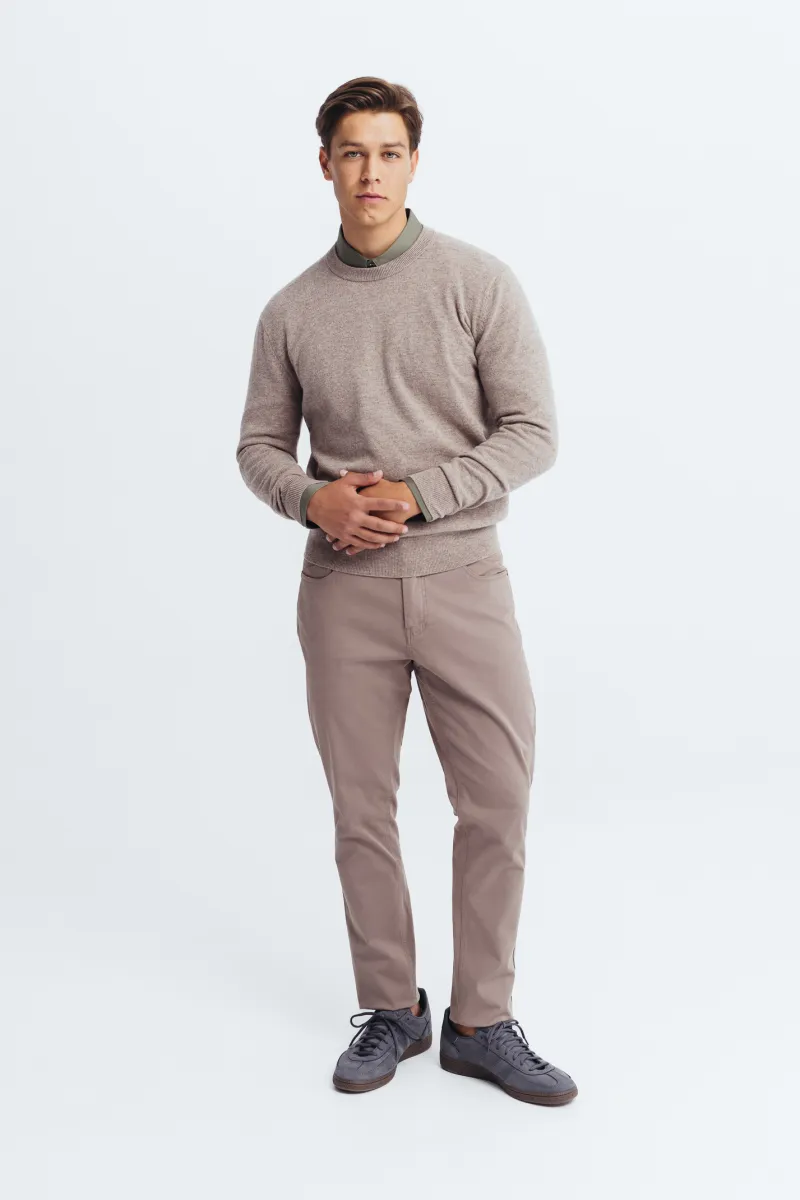 Muški bež džemper od vune i kašmira