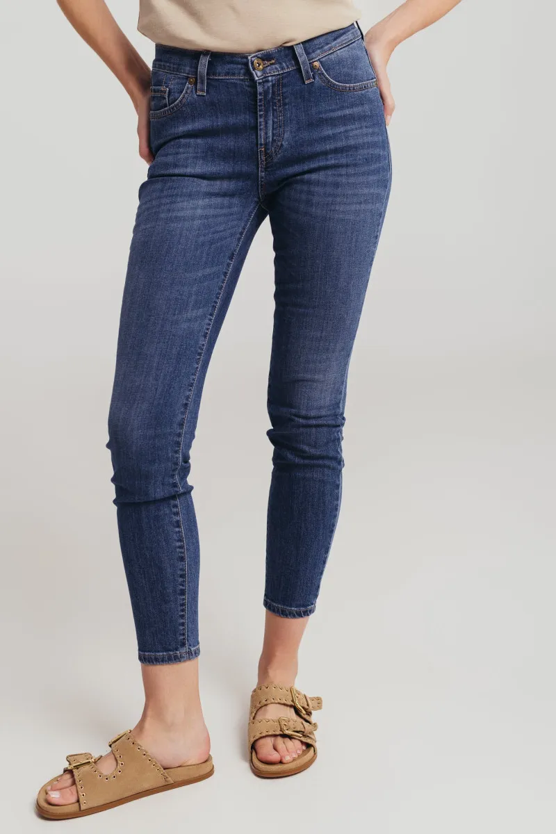 Plave skinny farmerke srednjeg struka - model 208