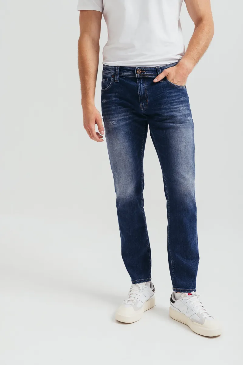 Plave slim farmerice niskog struka -model 106