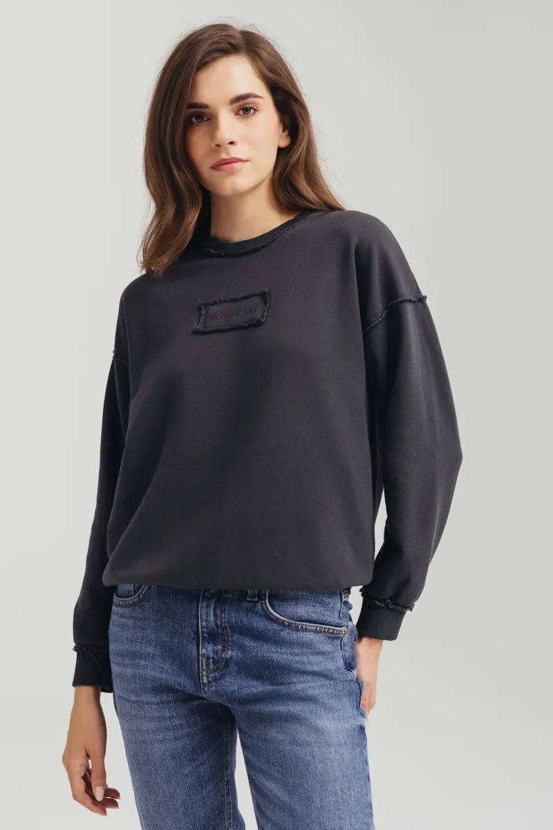 Sivi oversize duks dugih rukava