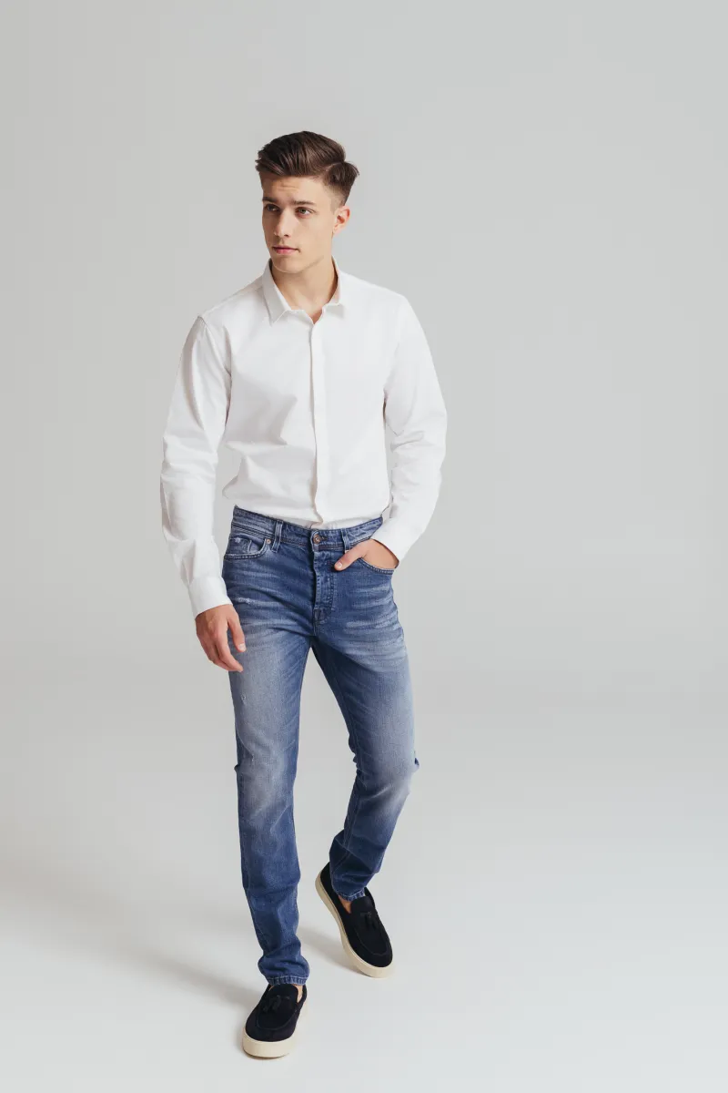 Skinny fit farmerke u plavoj boji - model 115