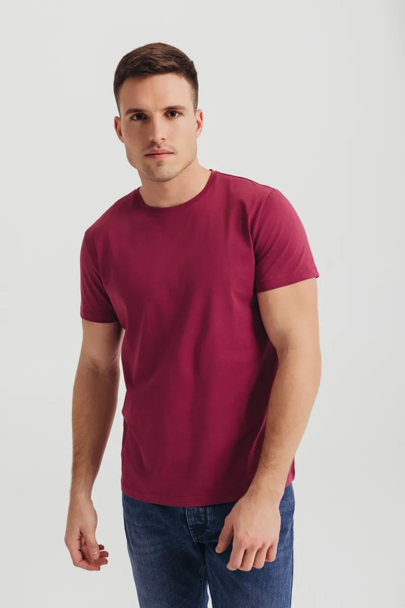 Tamno roze muška pamučna majica -basic model