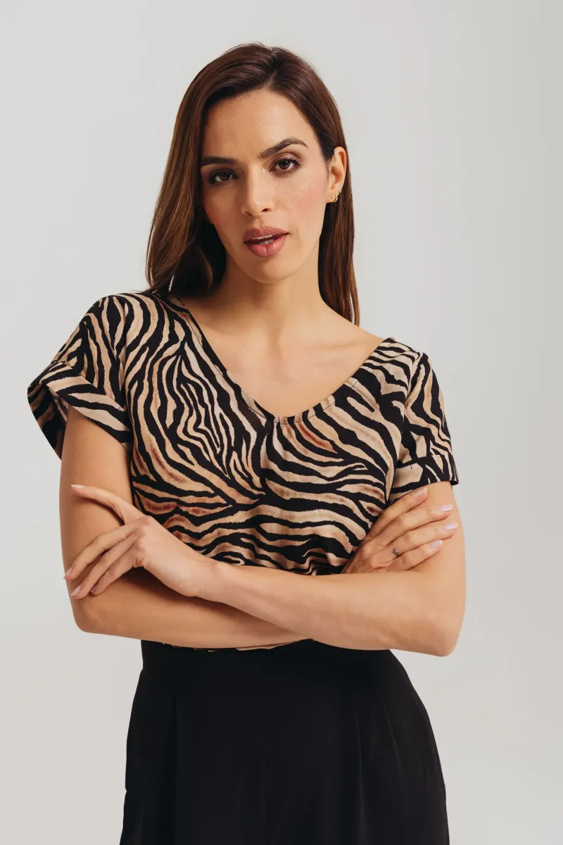 Trendi ženska bluza sa zebra printom