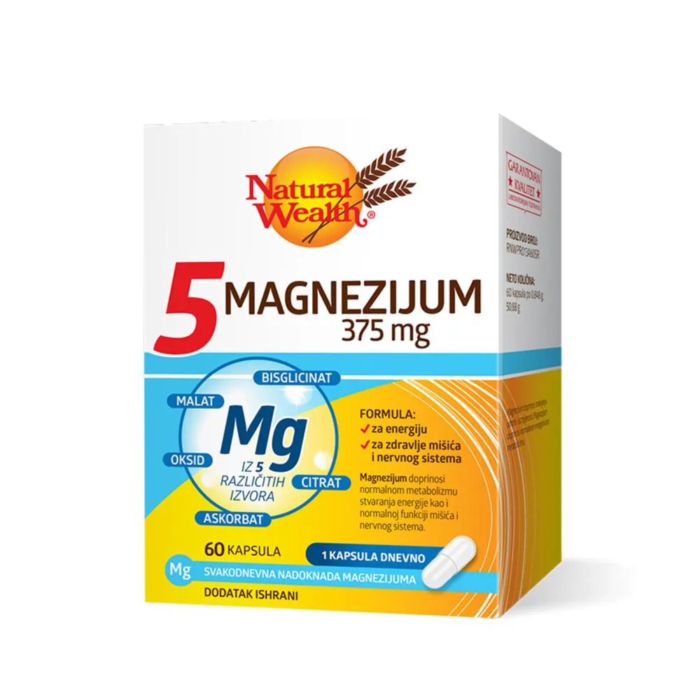  5 Magnezijum 375, 60 kapsula